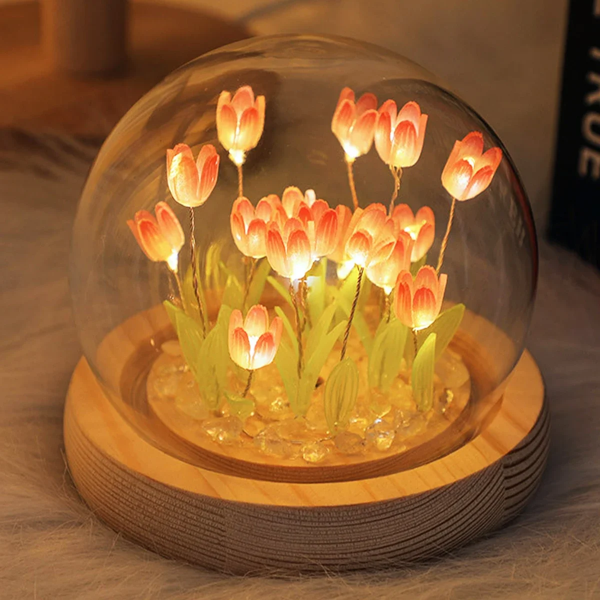 LED DIY Handmade Mini Tulip Ni - Floating Nightstand With Led Light review and price