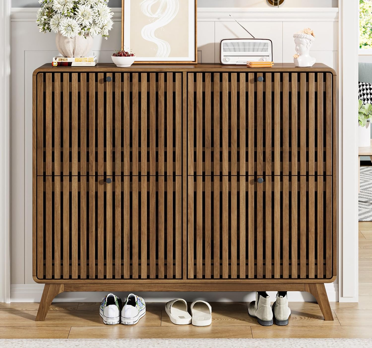 #Large Bamboo Shoe Cabinet wit - Shoe Rack Cabinet Narrow Entryway review and price