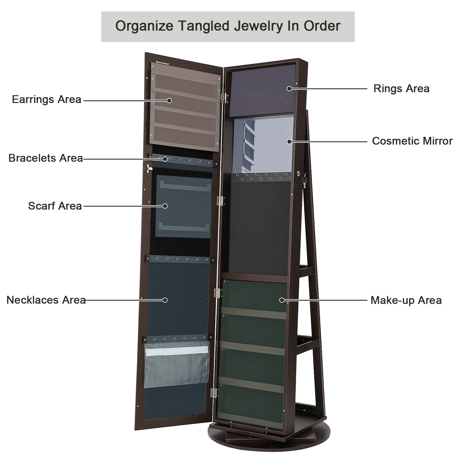 Lockable Full Length Mirror Je - Full Length Mirror Jewelry Armoire review and price