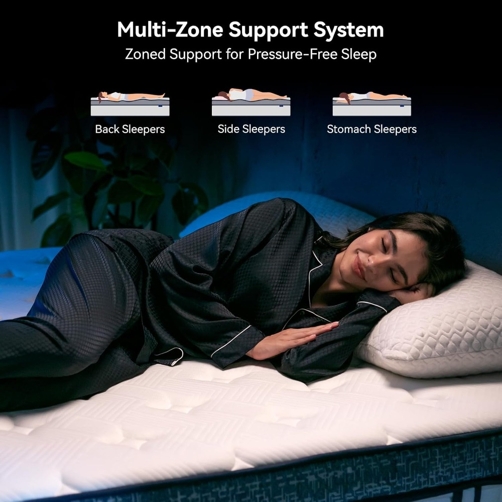 Queen Mattress, 12 Inch Hybrid - Memory Foam Mattress In A Box Queen review and price