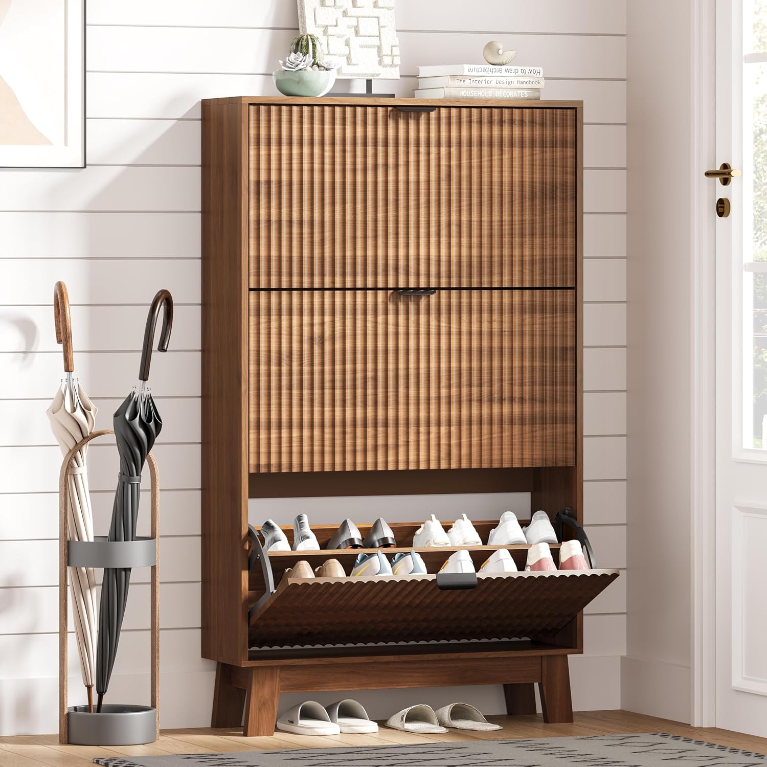 Entryway Shoe Cabinet Storage  - Shoe Rack Cabinet Narrow Entryway review and price