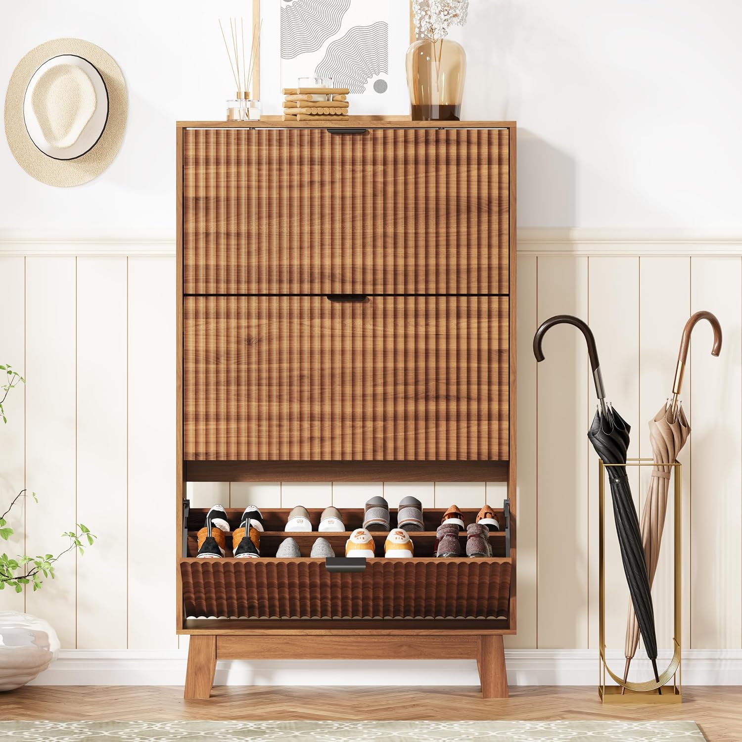 Entryway Shoe Cabinet Storage  - Shoe Rack Cabinet Narrow Entryway review and price