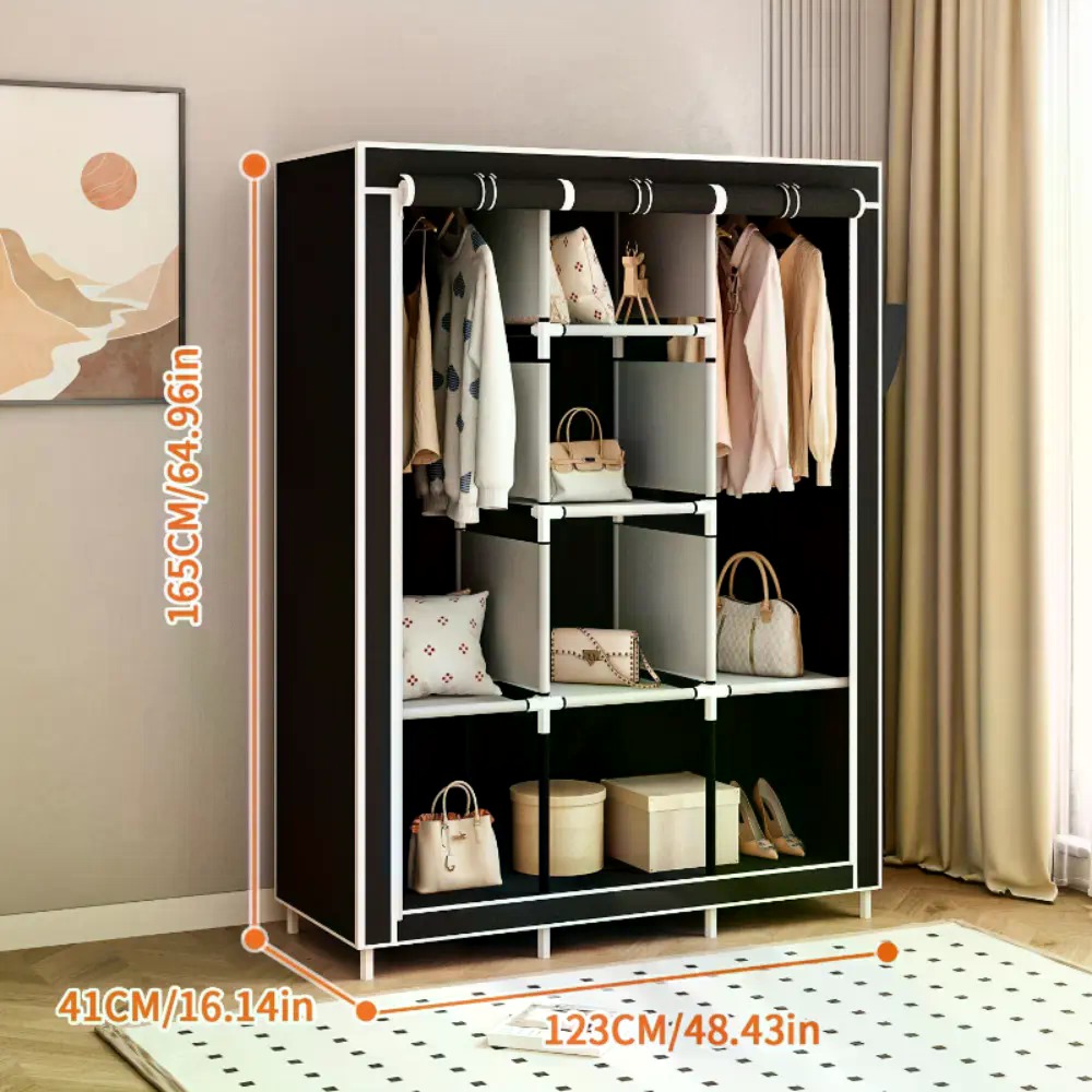 64-in Portable Covered Non-Wov - Wardrobe Closet Portable Fabric Cover review and price