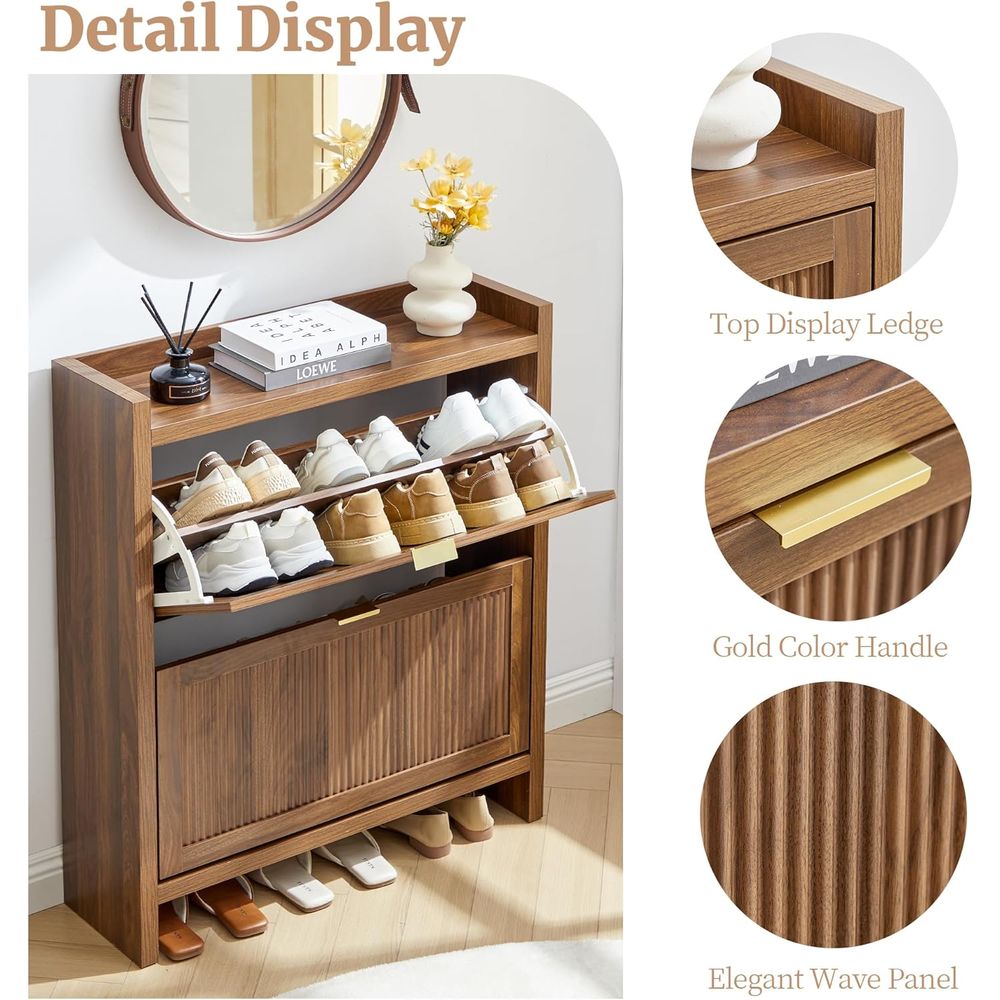 Narrow Standing Wood Shoe Rack - Shoe Rack Cabinet Narrow Entryway review and price